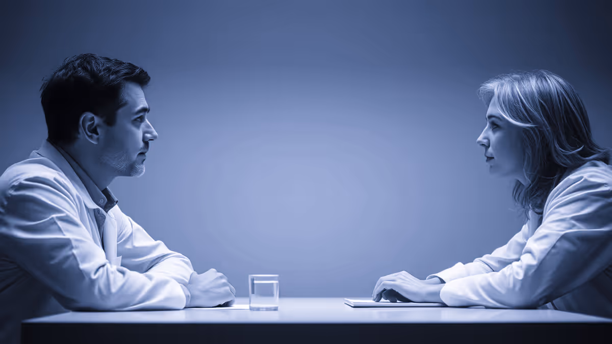 A cool-toned editorial science photograph.