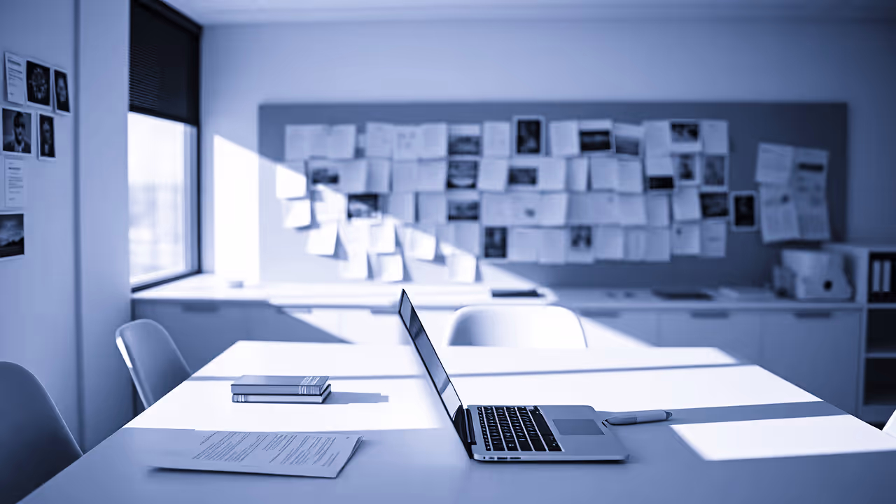 A cool-toned editorial science photograph.